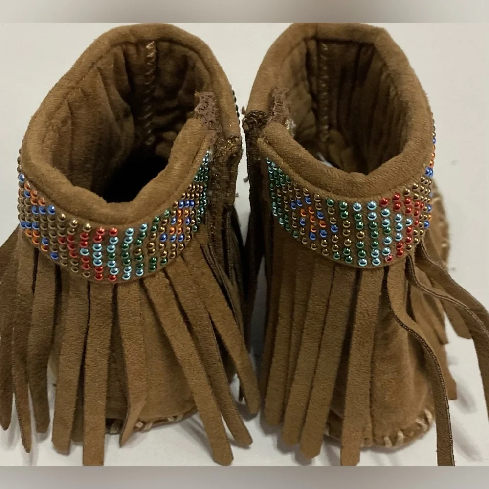 Stuart Weitzman Kids Moccasins with Colorful Beads